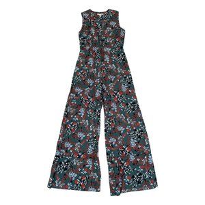 Maje Floral Wide-Leg Jumpsuit in Green, Red, Black